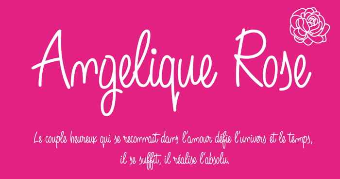 Angelique Rose Font poster