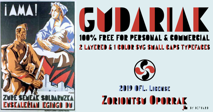 Gudariak Font poster