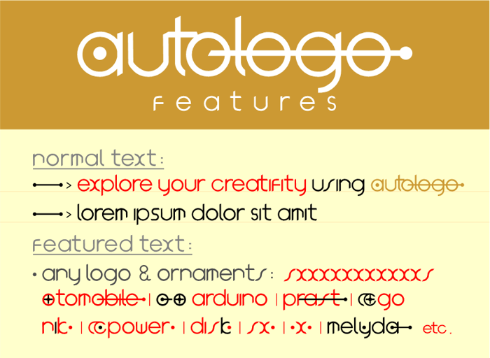 Auto Logo Font poster