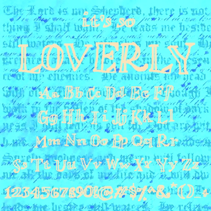 Loverly Font poster
