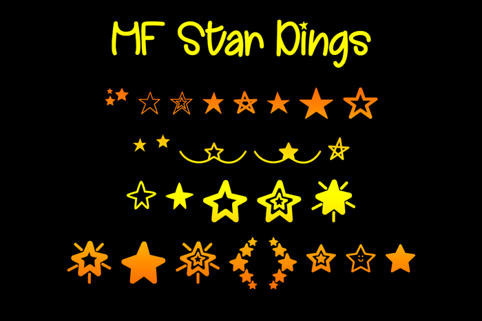 MF Star Dings Font poster