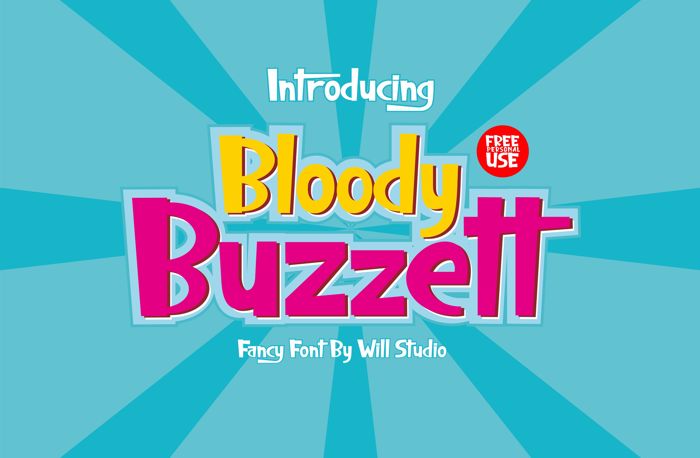 Bloody Buzzett Font poster