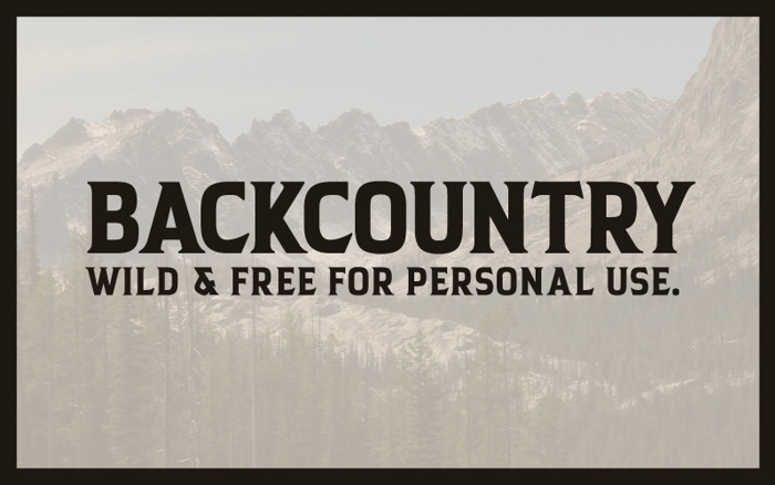 Backcountry Font poster