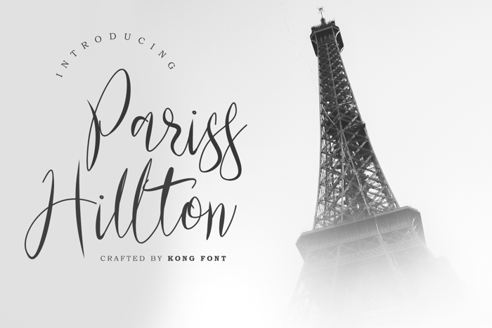 Pariss Hillton Font poster
