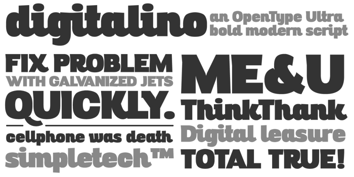 Digitalino Font poster
