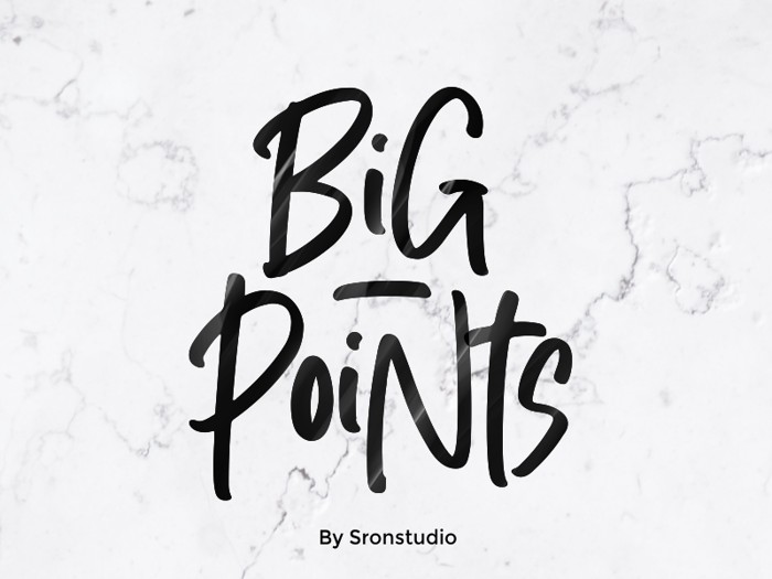 Big Points Font poster
