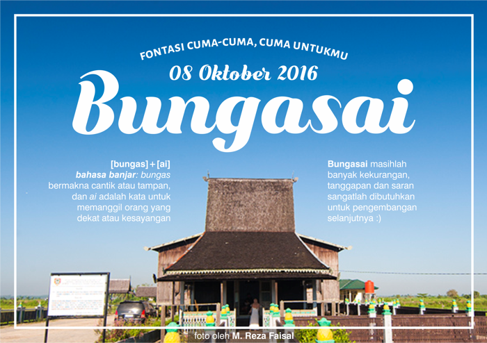 Bungasai Font poster