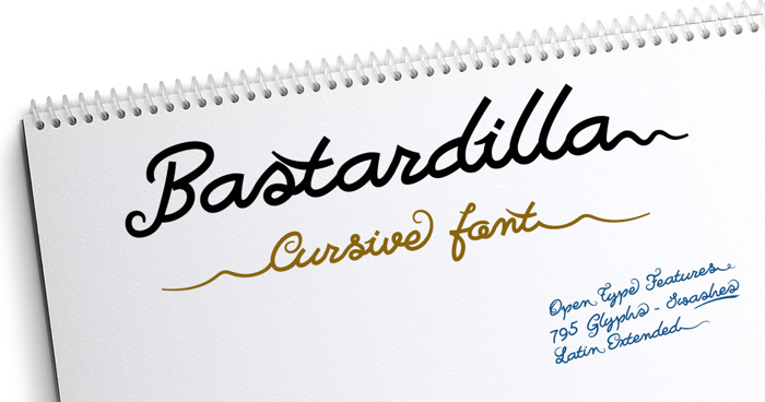 Bastardilla Font poster