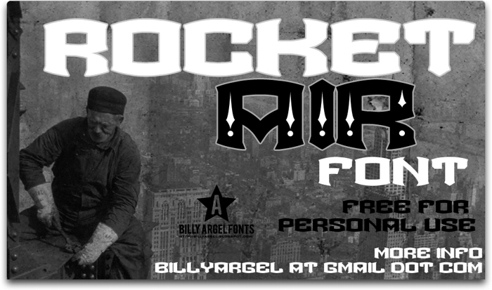 ROCKETAIR Font poster
