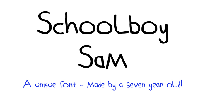 Schoolboy Sam Font poster