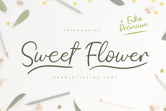 Sweet Flower Font poster