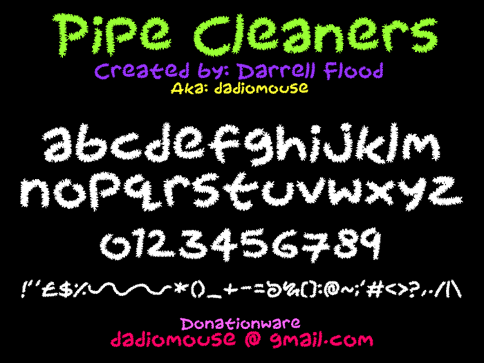 Pipecleaners Font poster