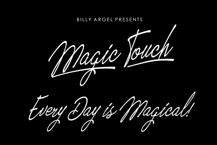 Magic Touch Font poster