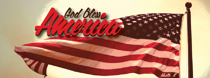 God Bless America Font poster