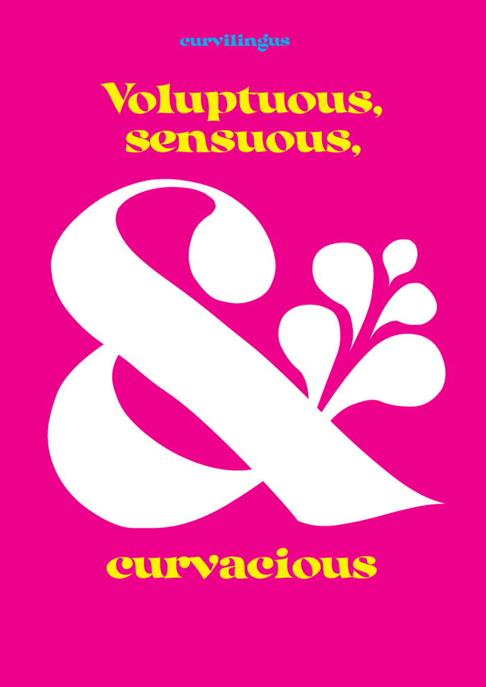 Curvilingus Font poster