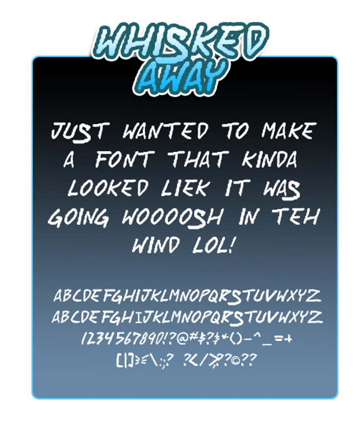 Whisked Away Font poster