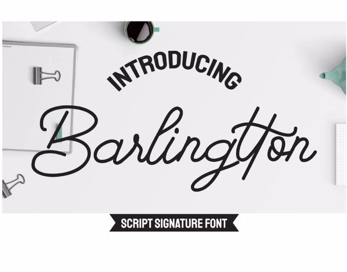 Barlingtton Font poster
