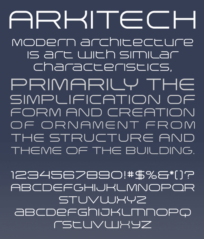 Arkitech Font poster