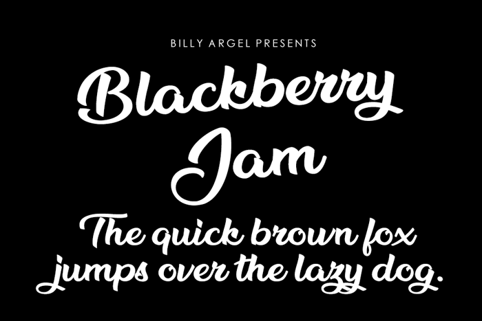 Blackberry Jam Font poster