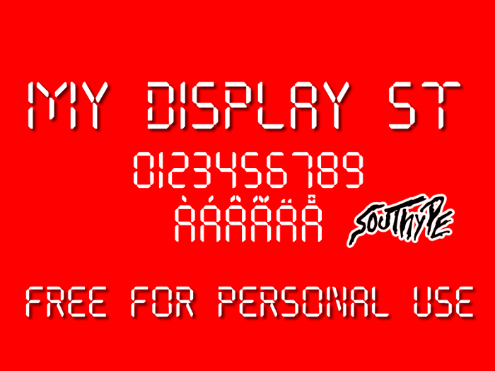 My Display St Font poster