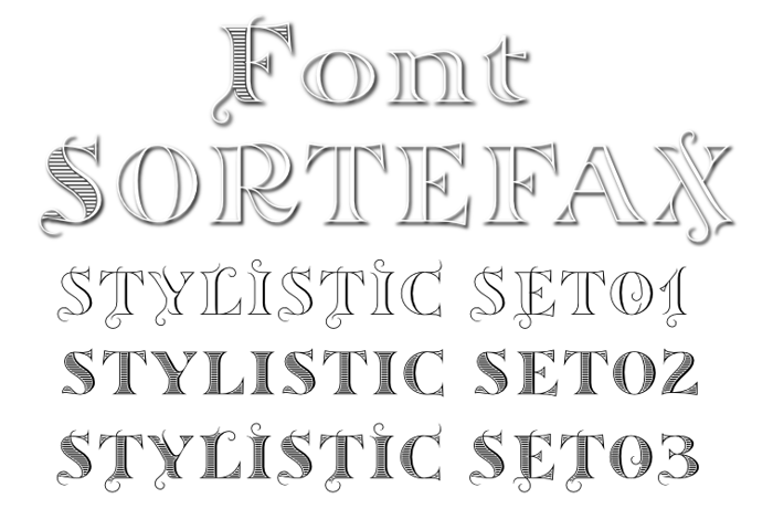 Sortefax Font poster