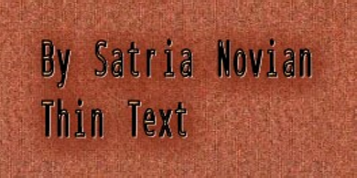 Thin Text Font poster