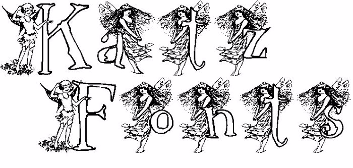 KG FAIRIES Font poster