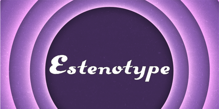 Estenotype Font poster