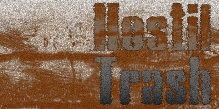 Hostil Trash Font poster