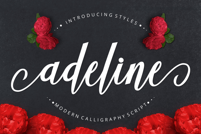 Adeline Font poster