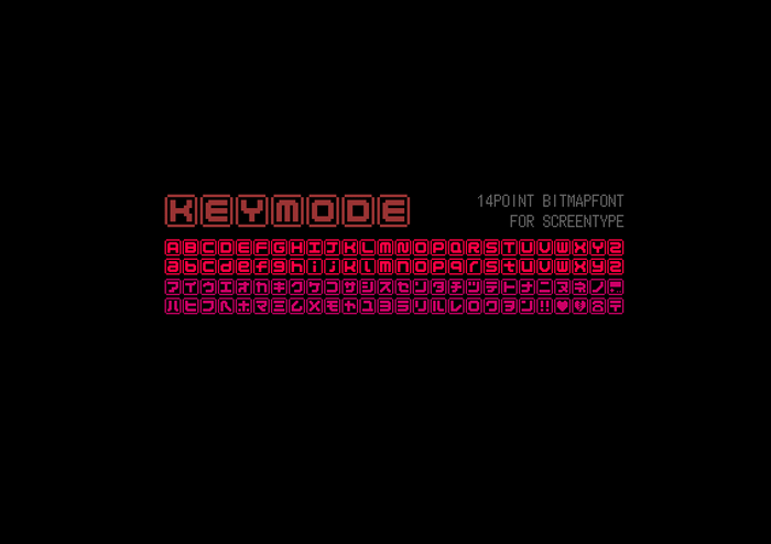 KEYmode Alphabet Font poster