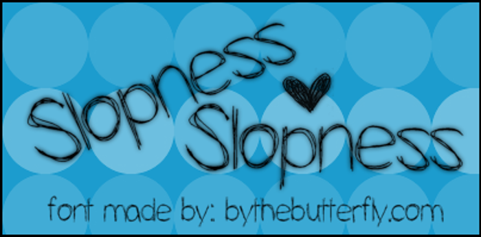 Slopness Font poster