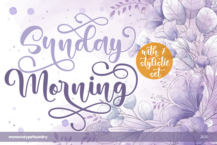 Sunday Morning - Multi Swash Font poster