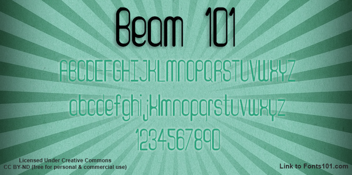 Beam 101 Font poster