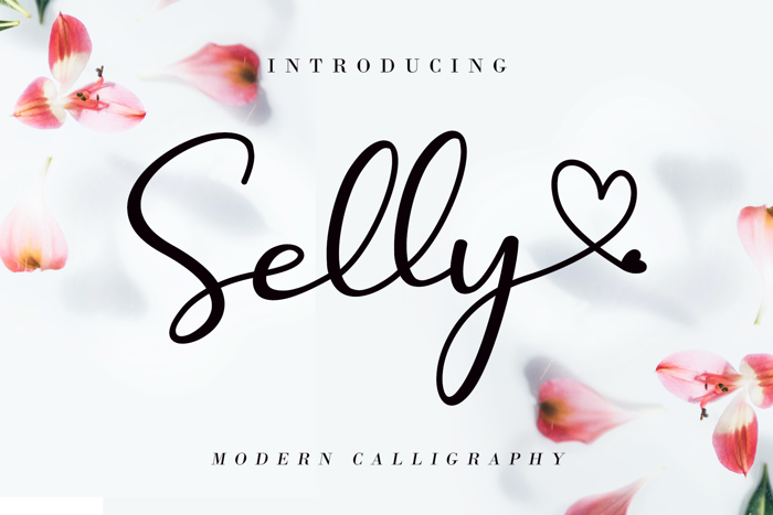 Selly Calligraphy Font poster