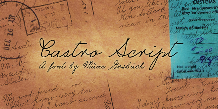 Castro Script Font poster