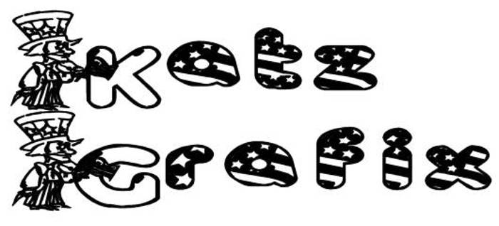 KG UNCLE SAM Font poster