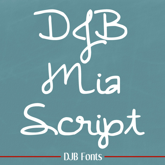 DJB MiaScript Font poster