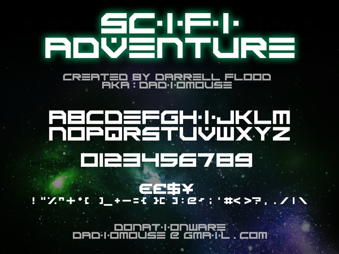 Scifi Adventure Font poster