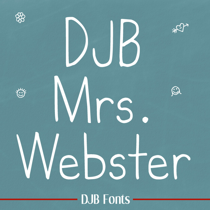 DJB MrsWebster Font poster