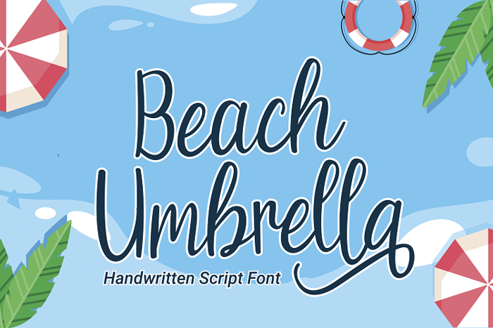 Beach Umbrella Font poster
