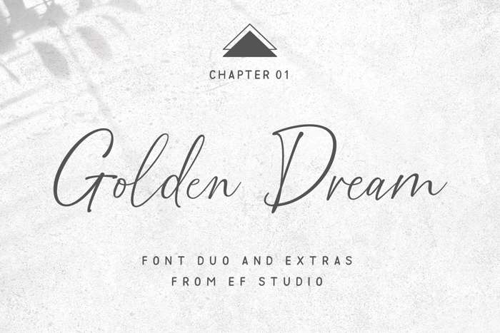 Golden Dream Font poster