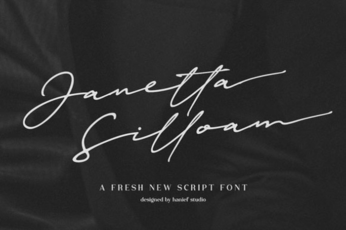 Janetta Silloam Font poster
