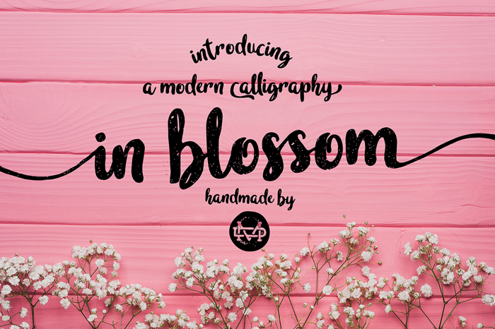 in blossom Font poster