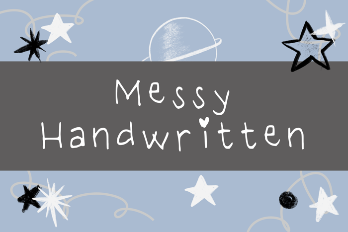 Messy Handwritten Font poster