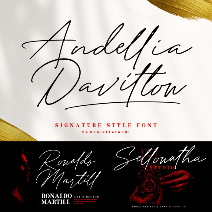 Andellia Davilton Font poster