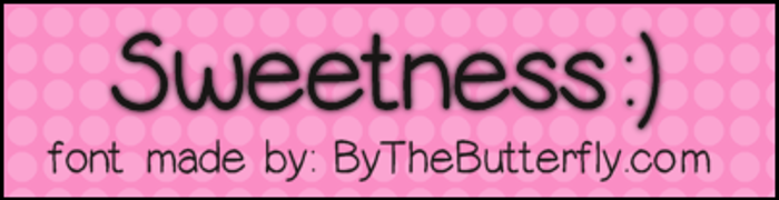 Sweetness Font poster