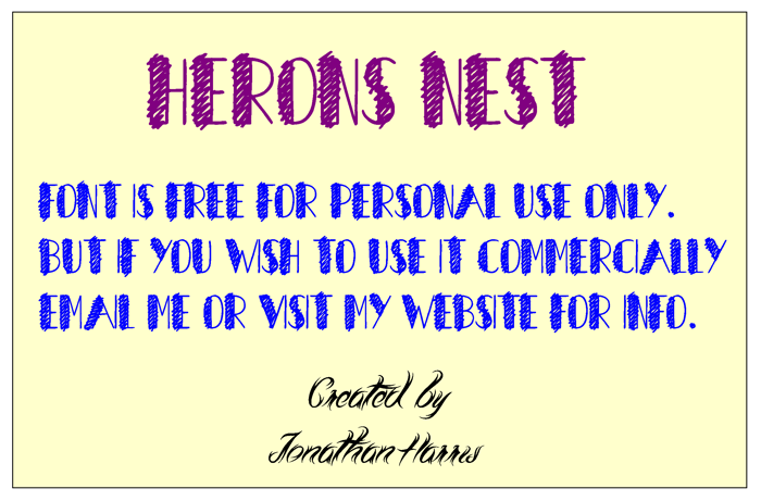 Herons Nest Font poster