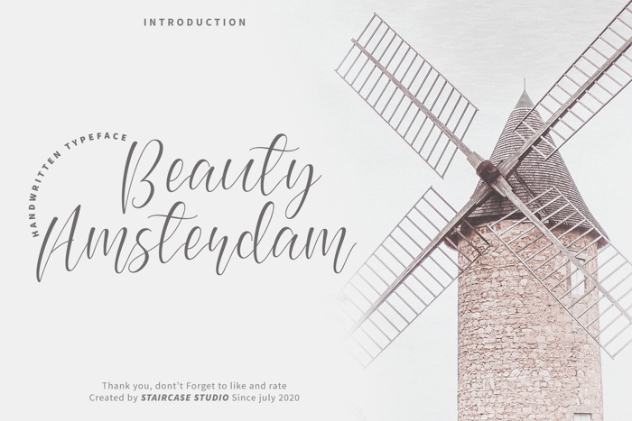 Beauty Amsterdam Font poster