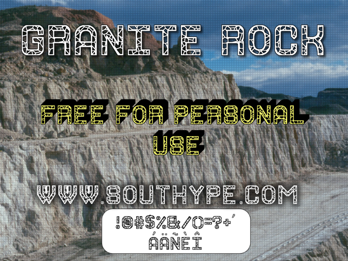 Granite Rock St Font poster